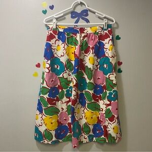 Vibrant Floral Midi Skirt